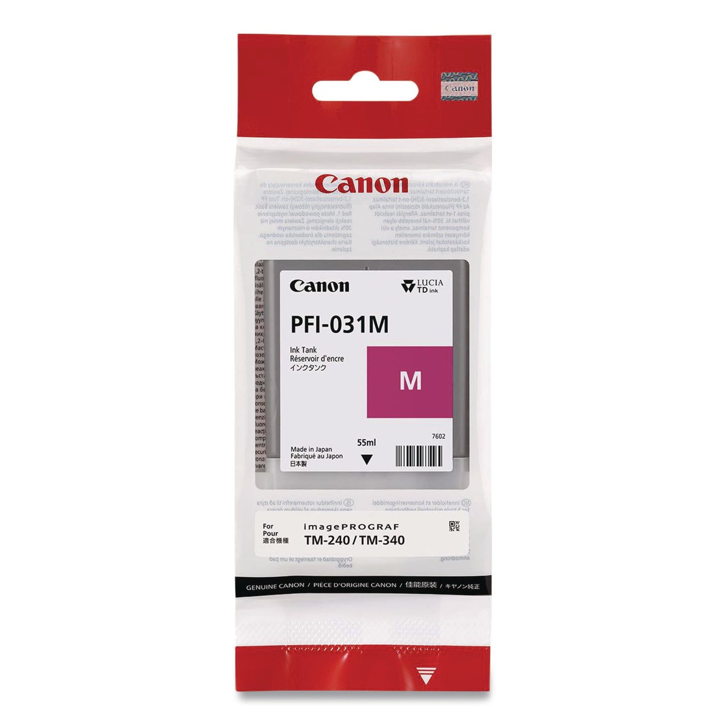 Canon® 6265C001 (PFI-031) Lucia TD, 55 mL, Magenta (CNM6265C001)