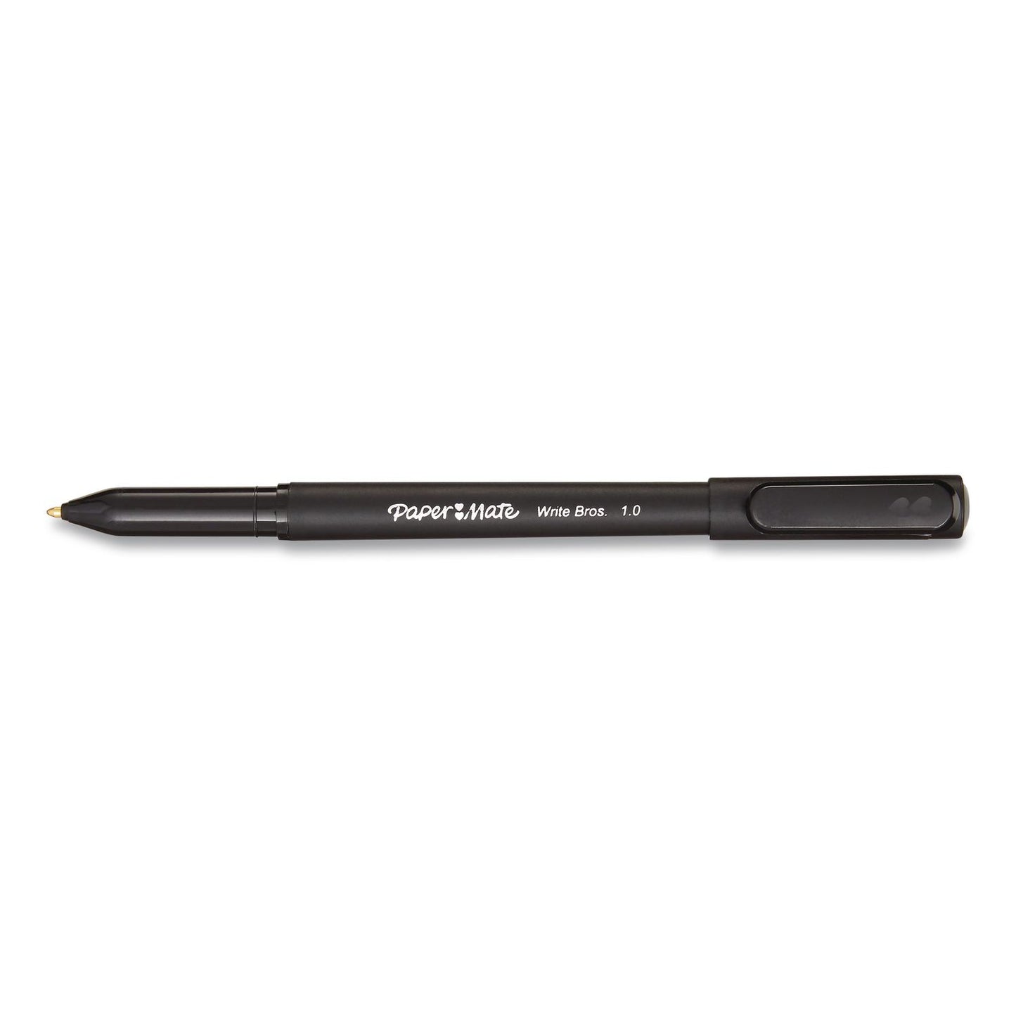 Paper Mate® Write Bros. Ballpoint Pen, Stick, Medium 1 mm, Black Ink, Black Barrel, 8/Pack (PAP2140570)