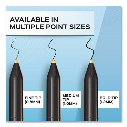 Paper Mate® Write Bros. Ballpoint Pen, Stick, Medium 1 mm, Black Ink, Black Barrel, 8/Pack (PAP2140570)