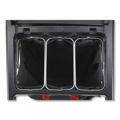 Rubbermaid® Commercial Triple Waste Wire Bag Holder for Rubbermaid Commercial Janitorial and Housekeeping Carts, 3 x 12.5 x 0.13, Steel (SGSFG9T89L10000)