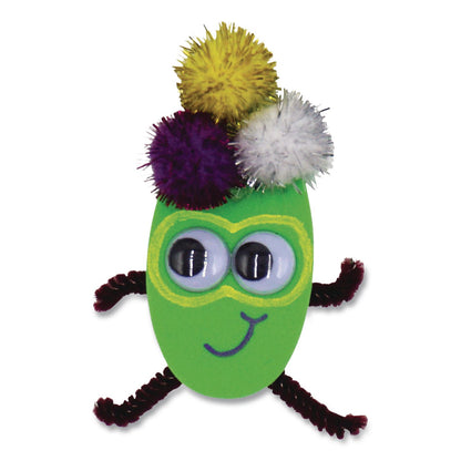 Creativity Street® Wiggle Eyes, 0.27", 0.39", 0.47", 0.59", Black, 100/Pack (CKCPAC344602R)