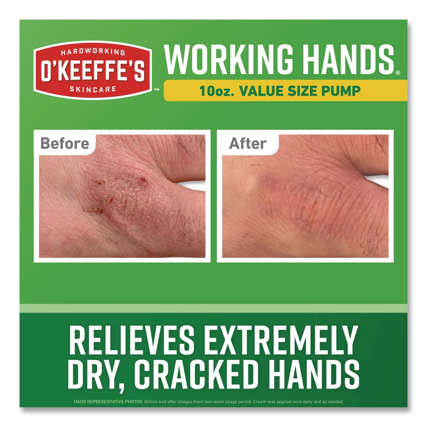 O'Keeffe's® Working Hands Hand Cream, 10 oz Pump Bottle, 2/Carton (GOR116639)