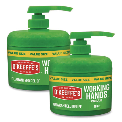 O'Keeffe's® Working Hands Hand Cream, 10 oz Pump Bottle, 2/Carton (GOR116639)