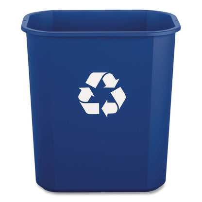 Boardwalk® Deskside Recycling Bin, 3 gal, Polypropylene, Blue (BWK12QTRECYCLEB)