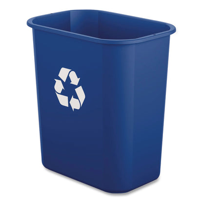 Boardwalk® Deskside Recycling Bin, 3 gal, Polypropylene, Blue (BWK12QTRECYCLEB)