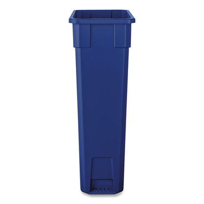 Boardwalk® Slim Recycling Container, 23 gal, Polypropylene, Blue (BWK23GLRECYCLEB)