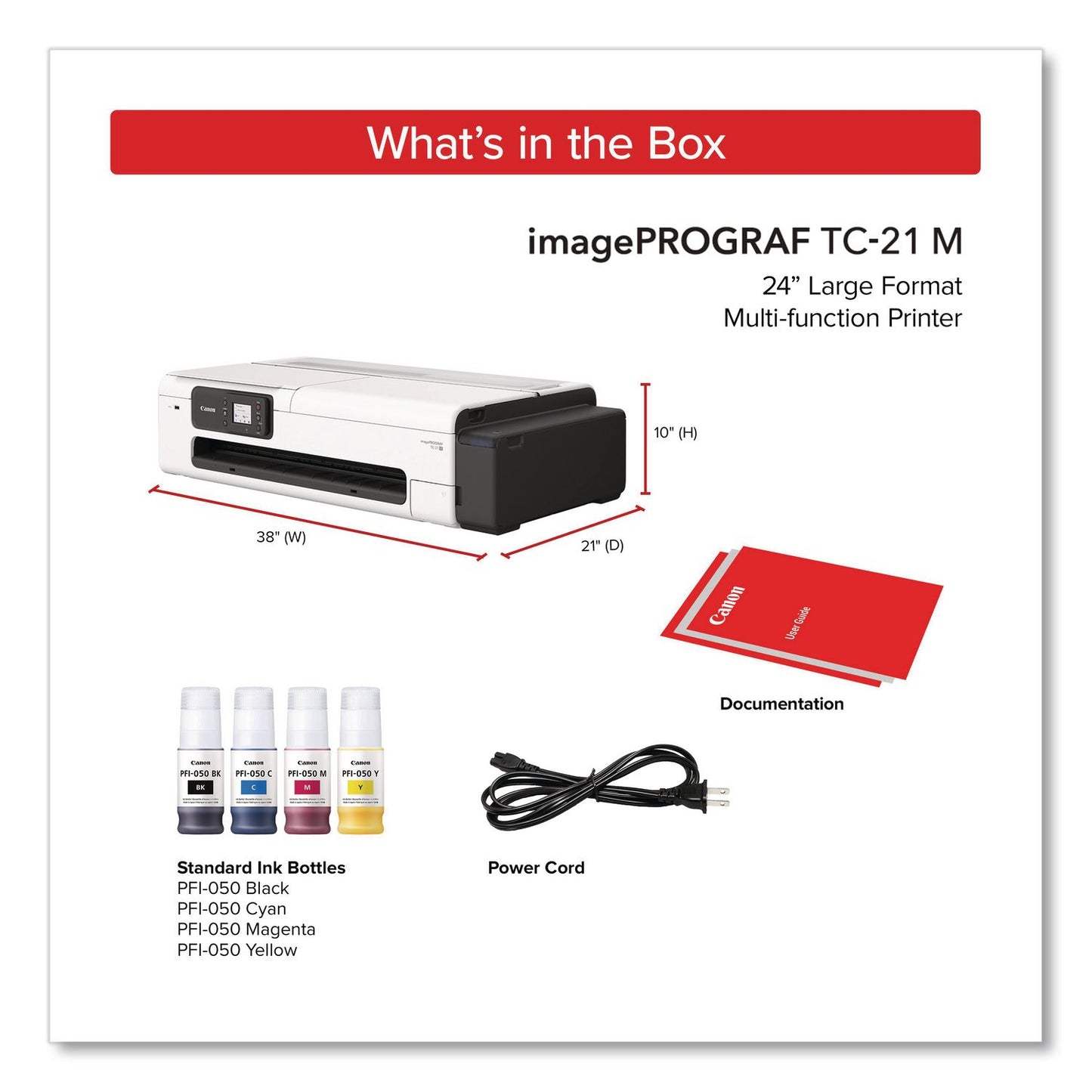 Canon® imagePROGRAF TC-21M, 24" Wireless Wide Format Inkjet Printer (CNM7058C002)