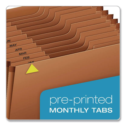 Pendaflex® Heavy-Duty Expanding File, 12 Sections, 1/3-Cut Tabs, Legal Size, Redrope (PFXR219MHD)