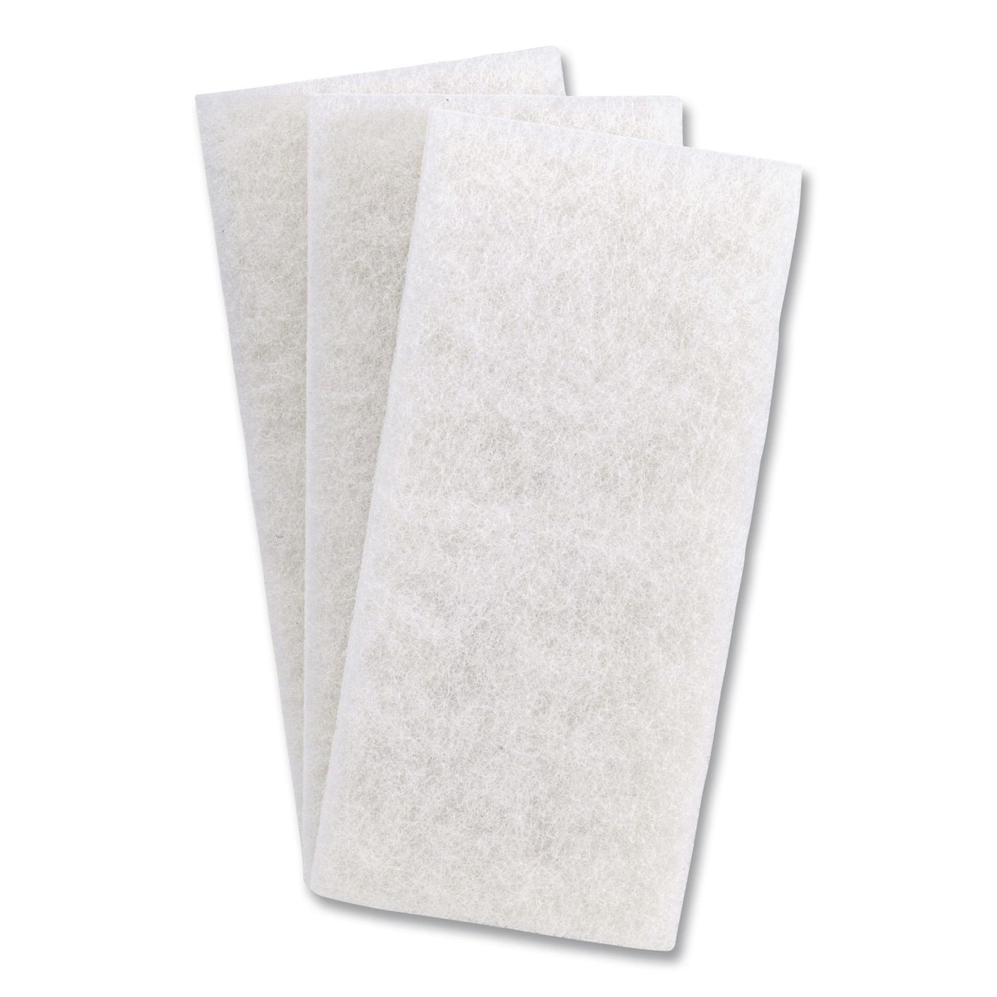 3M™ Doodlebug White Utility and Burnish Pads, 4.62 x 10, White, 10/Carton (MMM08003B)