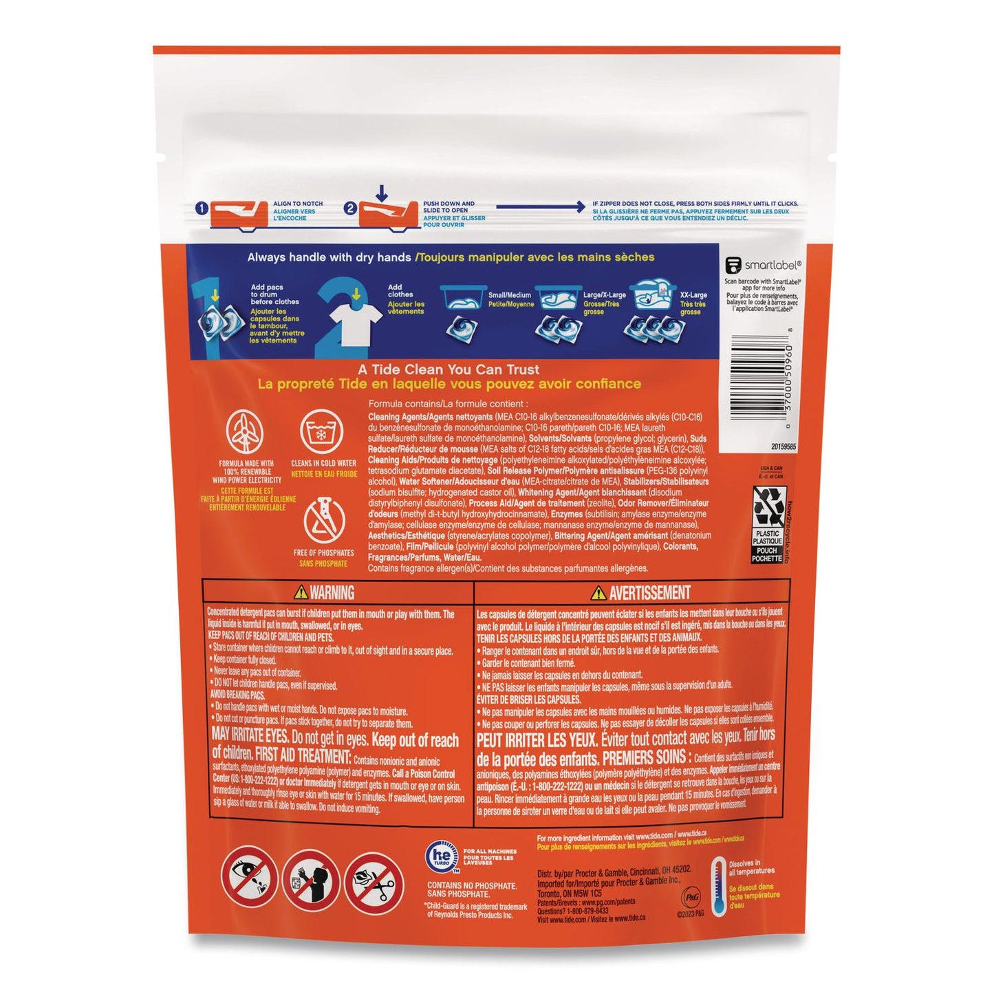 Tide® Pods, HE Compatible, Laundry Detergent, Spring Meadow, 31/Pack, 4 Packs/Carton (PGC93123CT)