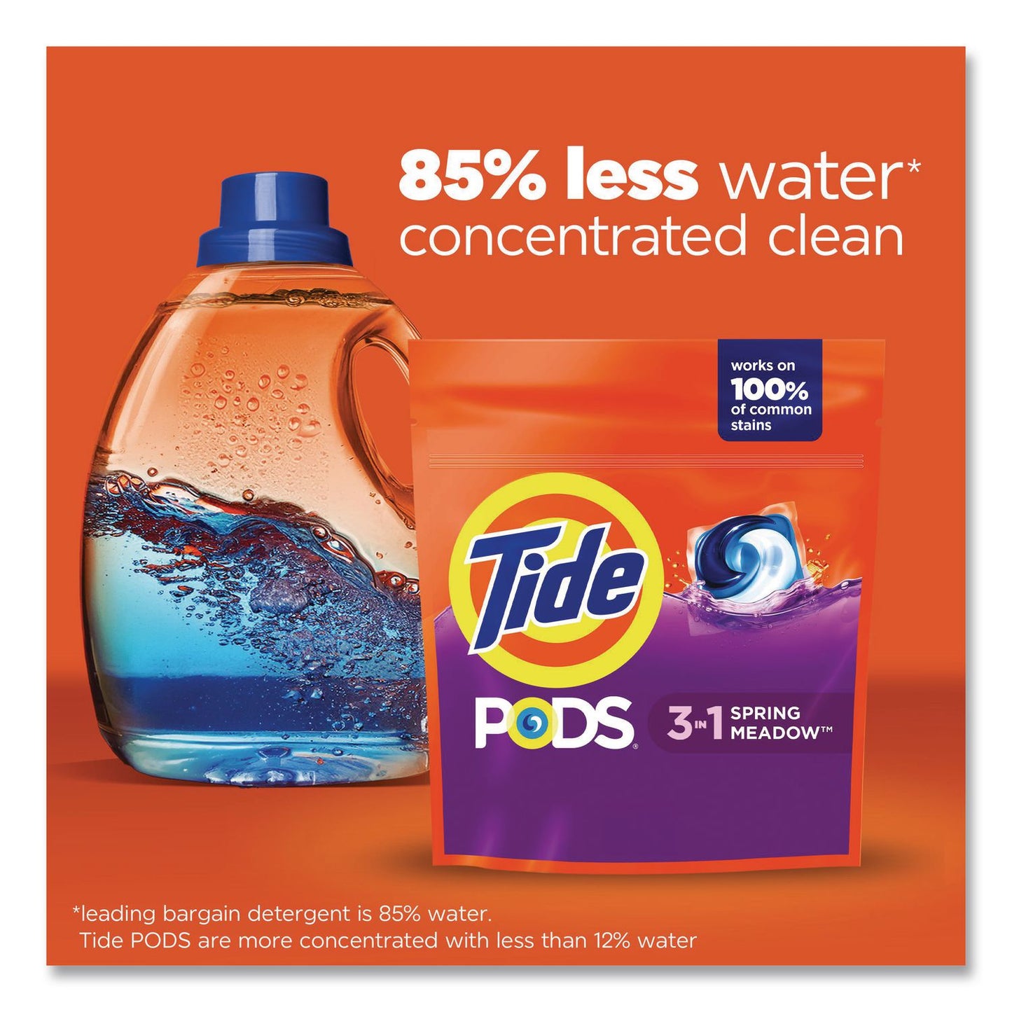 Tide® Pods, HE Compatible, Laundry Detergent, Spring Meadow, 31/Pack, 4 Packs/Carton (PGC93123CT)