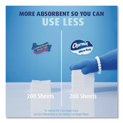 Charmin® Ultra Soft Bathroom Tissue, Mega Roll, Septic Safe, 2-Ply, White, 208 Sheets/Roll, 12 Rolls/Pack, 5 Packs/Carton (PGC17579CT)