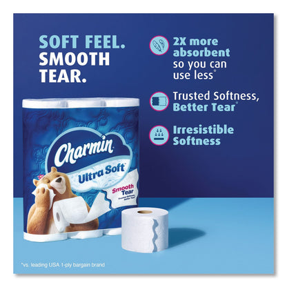 Charmin® Ultra Soft Bathroom Tissue, Mega Roll, Septic Safe, 2-Ply, White, 208 Sheets/Roll, 12 Rolls/Pack, 5 Packs/Carton (PGC17579CT)