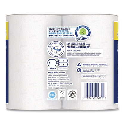 Charmin® Ultra Soft Bathroom Tissue, Mega Roll, Septic Safe, 2-Ply, White, 208 Sheets/Roll, 4 Rolls/Pack, 8 Packs/Carton (PGC19261CT)