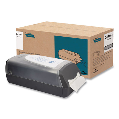 Cascades PRO Tandem Countertop Napkin Dispenser, 8.27 x 16.34 x 6.5, Gray (CSDC431)