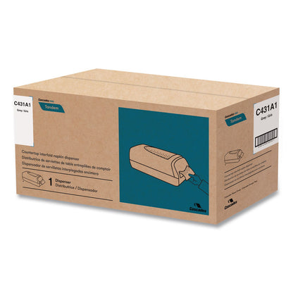 Cascades PRO Tandem Countertop Napkin Dispenser, 8.27 x 16.34 x 6.5, Gray (CSDC431)