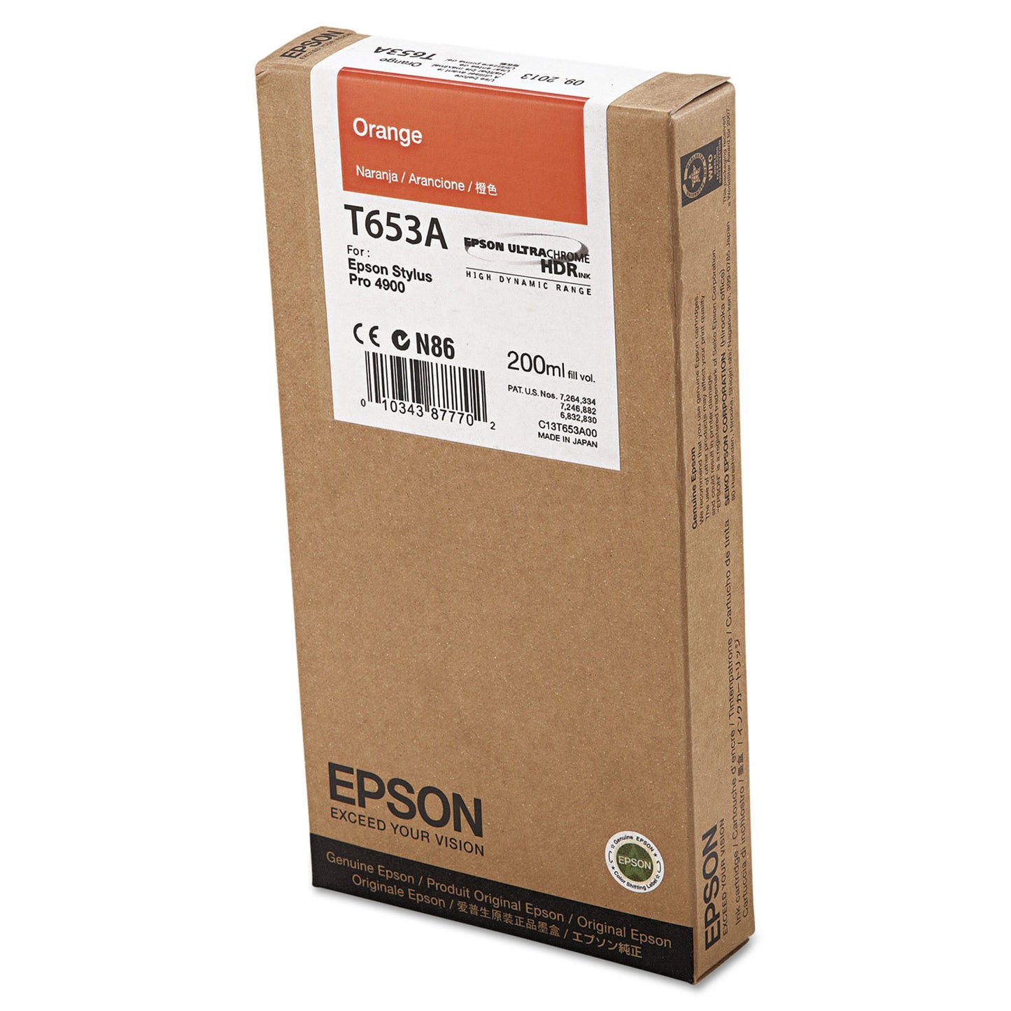 Epson® T653A00 UltraChrome HDR Ink, Orange (EPST653A00)