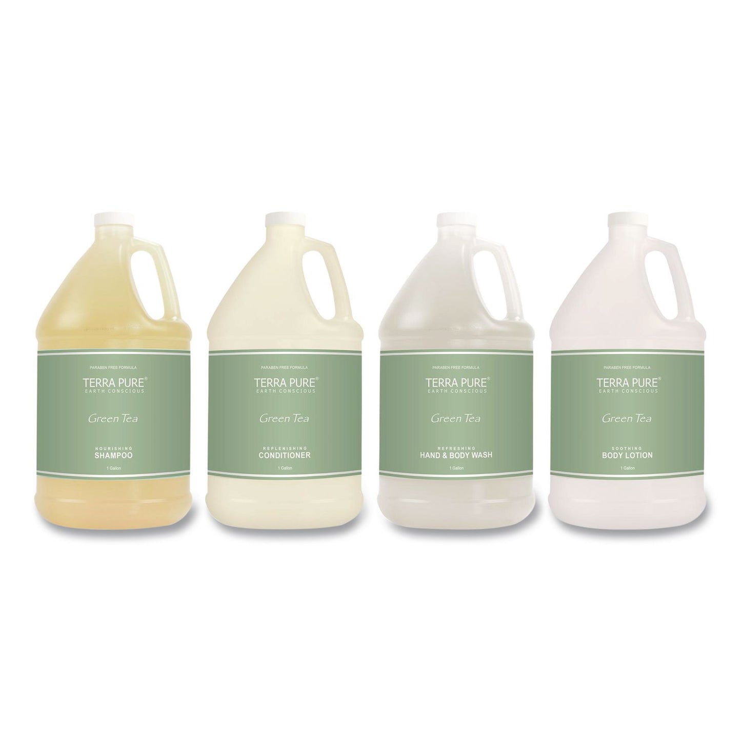 Diversified Hospitality Solutions Terra Pure Conditioner Gallon, Green Tea Lemongrass Scent, 1 gal Bottle, 4/Carton (DHS002256)
