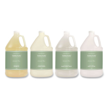 Diversified Hospitality Solutions Terra Pure Body Wash Gallon, Green Tea Lemongrass, 1 gal Bottle, 4/Carton (DHS002294)