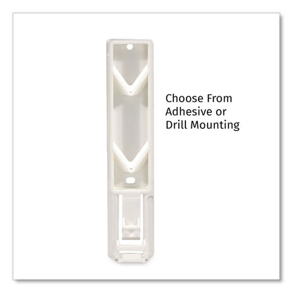 Diversified Hospitality Solutions Single EcoLux Air Dispenser Bracket, For Ecolux Air Pump Dispenser Bottles, 1.19 x 0.44 x 5.69, White, 24/Carton (DHS458883)