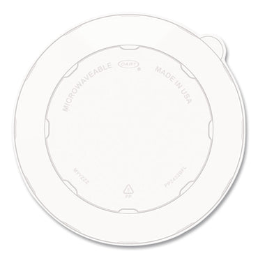 Dart® Plastic Lids for Compostable Fiber Containers, For 24 to 32 oz Containers, 8.28" Diameter x 0.51" h, Clear, 300/Carton (DCCPP2432BFL)
