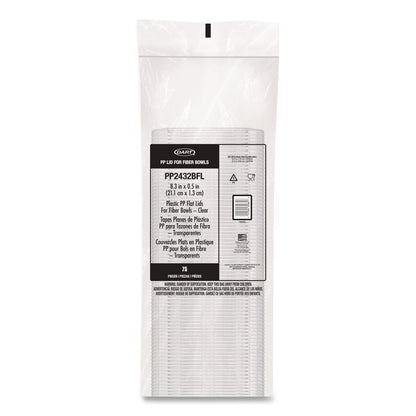 Dart® Plastic Lids for Compostable Fiber Containers, For 24 to 32 oz Containers, 8.28" Diameter x 0.51" h, Clear, 300/Carton (DCCPP2432BFL)