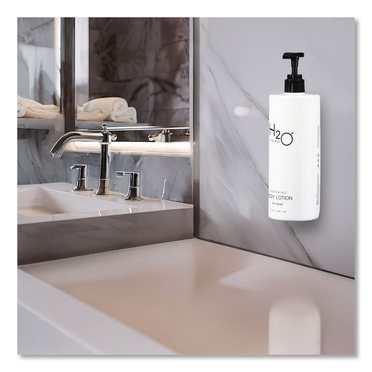 Diversified Hospitality Solutions H2O Therapy Body Lotion Air Pump, 16.23 oz Bottle, 12/Carton (DHS259836)