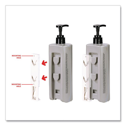 Diversified Hospitality Solutions Single EcoLux Air Dispenser Bracket, For Ecolux Air Pump Dispenser Bottles, 1.19 x 0.44 x 5.69, White, 24/Carton (DHS458883)