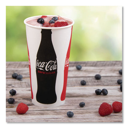 SOLO® Double Sided Poly Paper Cold Cups, 28 oz to 32 oz, Coca-Cola Design, 40/Pack, 12 Packs/Carton (SCCRN32CB)
