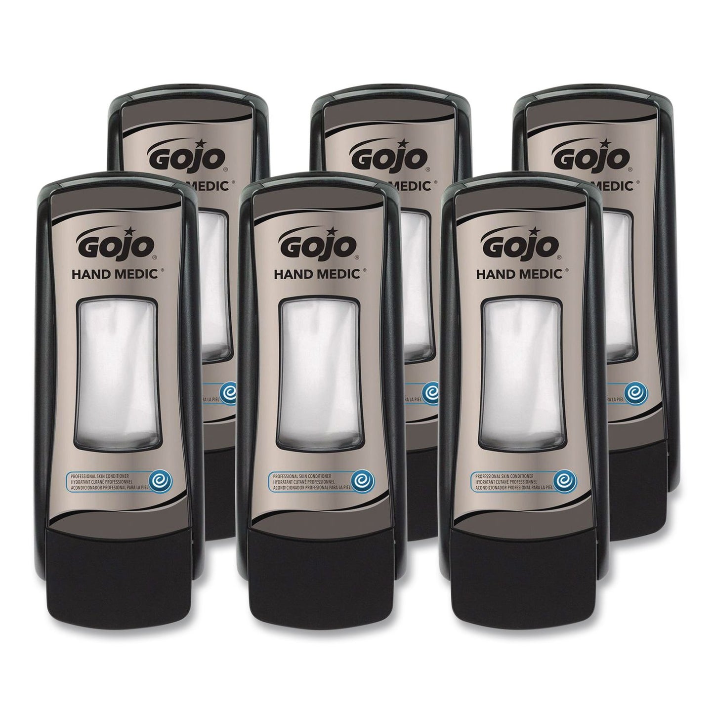 GOJO® HAND MEDIC ADX-7 Dispenser, 685 mL Refills, 3.94 x 3.67 x 9.79, Black, 6/Carton (GOJ878206CT)