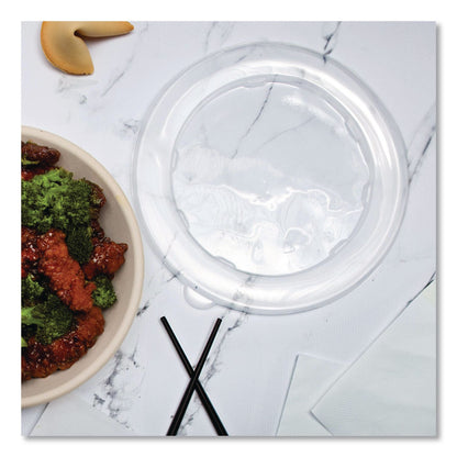 Dart® Plastic Lids for Compostable Fiber Containers, For 24 to 32 oz Containers, 8.28" Diameter x 0.51" h, Clear, 300/Carton (DCCPP2432BFL)