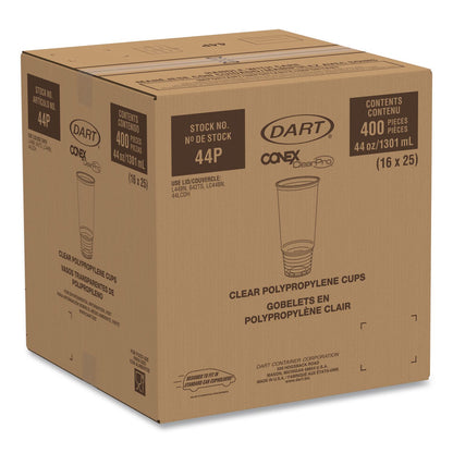 Dart® Conex ClearPro Plastic Cold Cups, ProPlanet Seal, 44 oz, Clear, 400/carton (DCC44P)