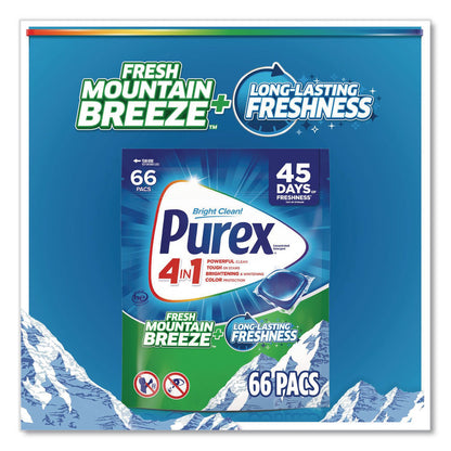 Purex® 4-in-1 HE Laundry Detergent Pacs, 66 Pods/Bag, 4 Bags/Carton (DIA05524)