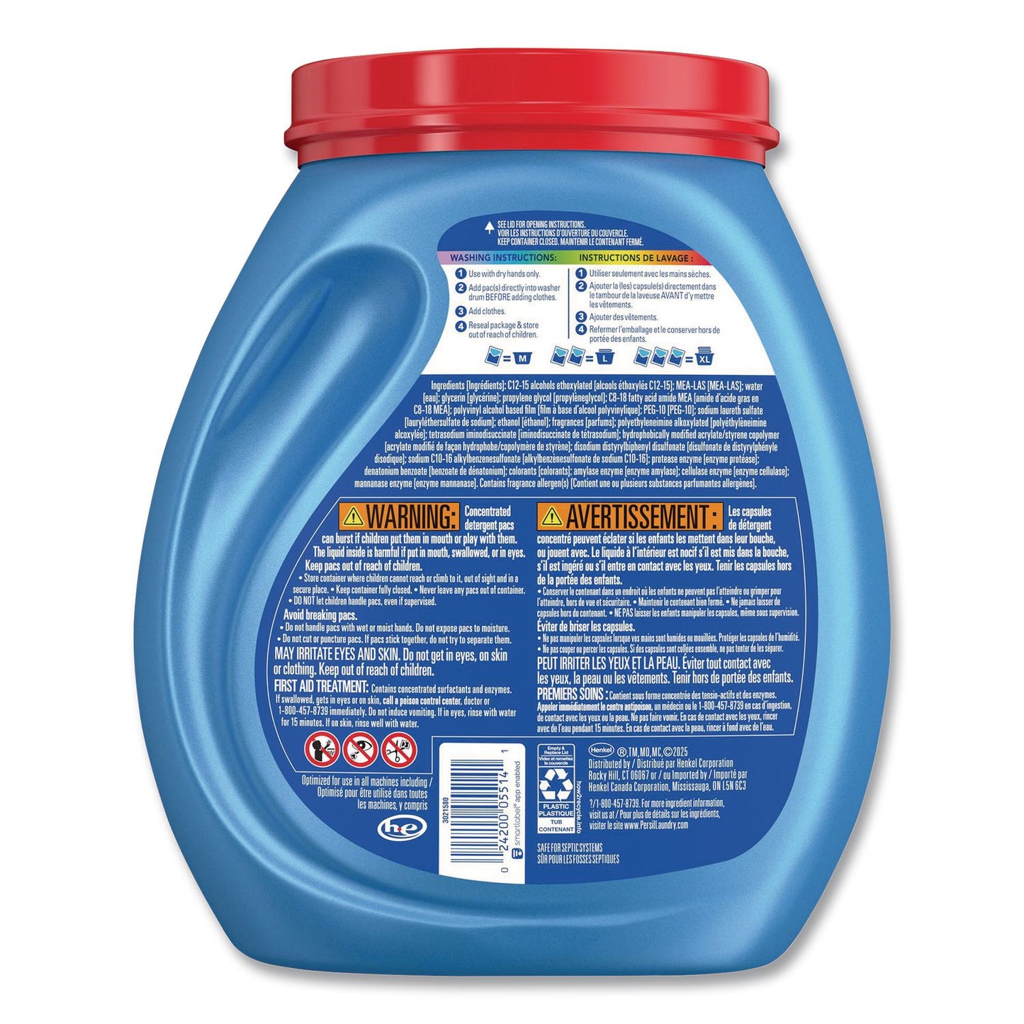 Persil® Ultra Pacs Original Everyday Clean HE Laundry Detergent, 76 Pods/Tub, 4 Tubs/Carton (DIA05515)