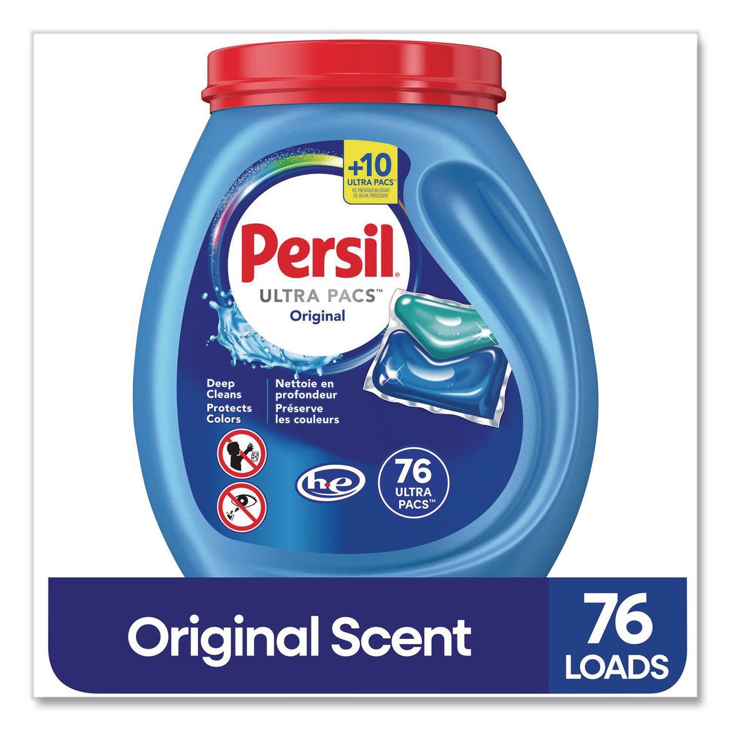 Persil® Ultra Pacs Original Everyday Clean HE Laundry Detergent, 76 Pods/Tub, 4 Tubs/Carton (DIA05515)