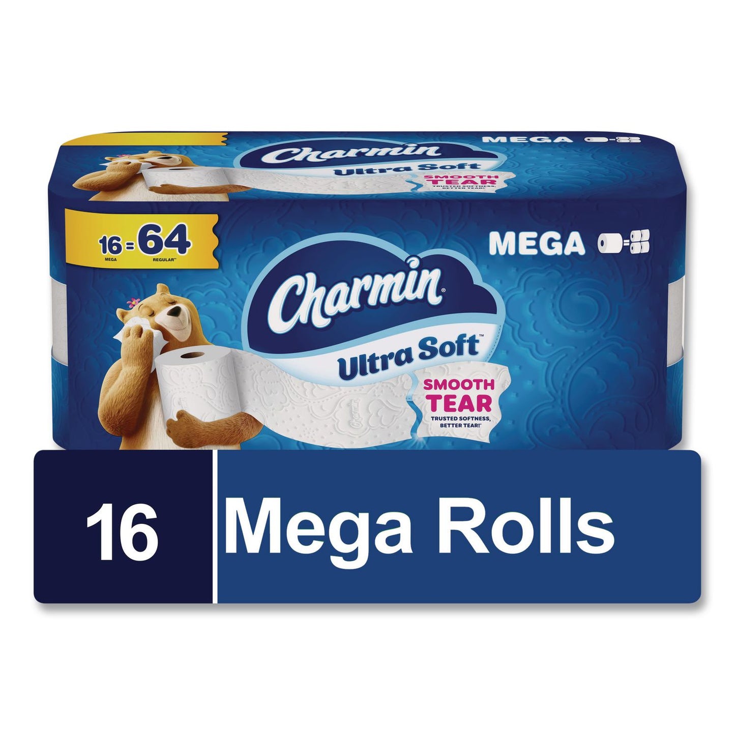 Charmin® Ultra Soft Bathroom Tissue, Septic Safe, 2-Ply, White, 208 Sheets/Roll, 16 Rolls/Carton (PGC19266)