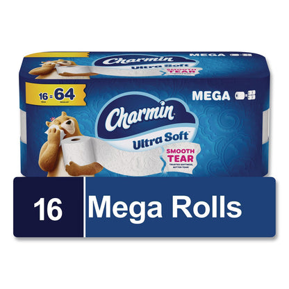 Charmin® Ultra Soft Bathroom Tissue, Septic Safe, 2-Ply, White, 208 Sheets/Roll, 16 Rolls/Carton (PGC19266)