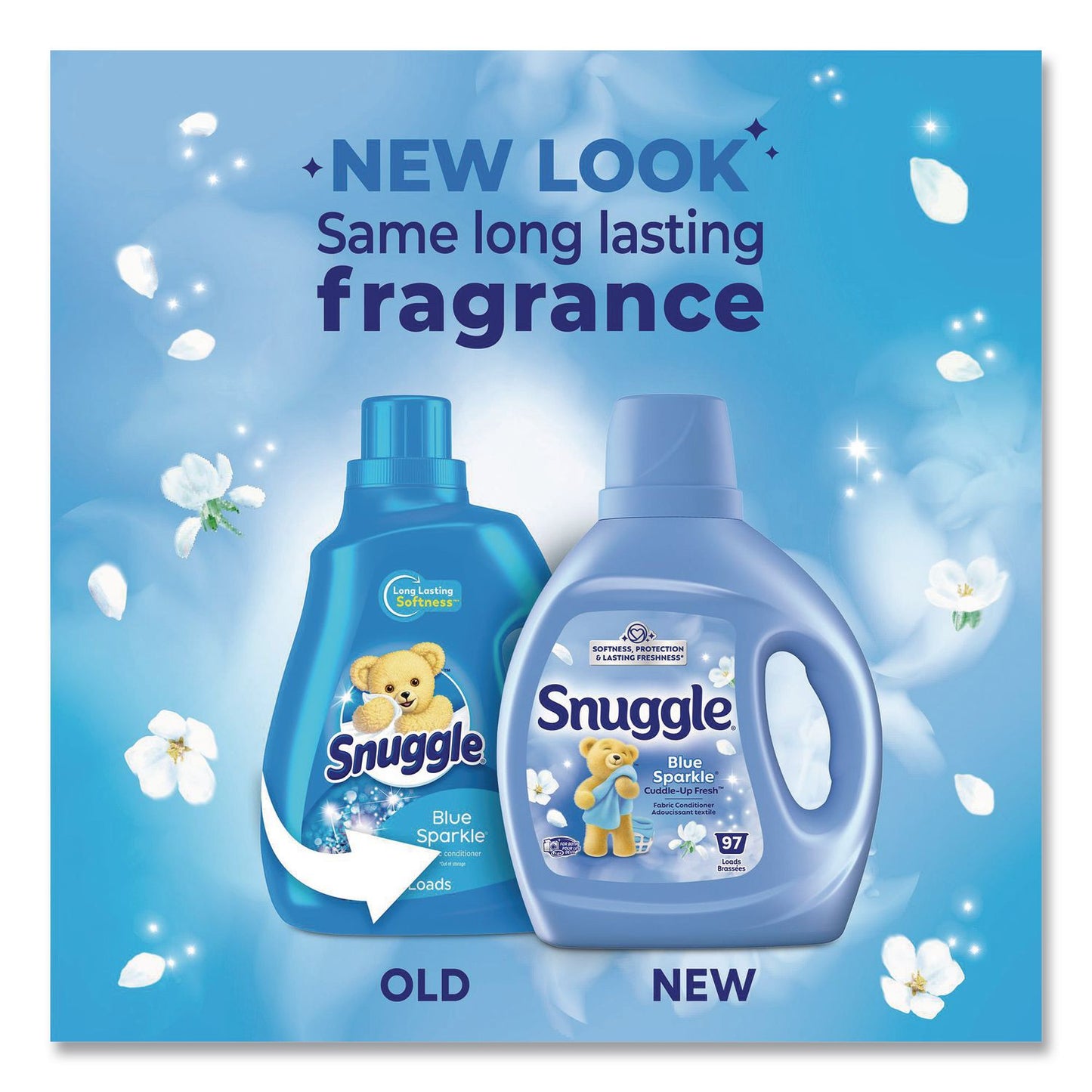 Snuggle® Blue Sparkle Cuddle-Up Fresh Liquid Fabric Conditioner, 66 oz Bottle, 6/Carton (DIA47452)