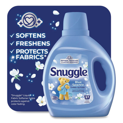 Snuggle® Blue Sparkle Cuddle-Up Fresh Liquid Fabric Conditioner, 66 oz Bottle, 6/Carton (DIA47452)