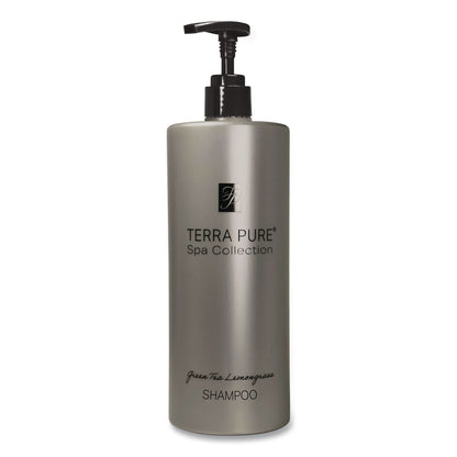 Diversified Hospitality Solutions Terra Pure Shampoo Air Pump, Green Tea Lemongrass Scent, 16.23 oz Bottle, 12/Carton (DHS458944)