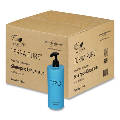 Diversified Hospitality Solutions H2O Therapy Shampoo Air Pump, White Tea and Lemongrass Scent, 16.23 oz Bottle, 12/Carton (DHS259805)