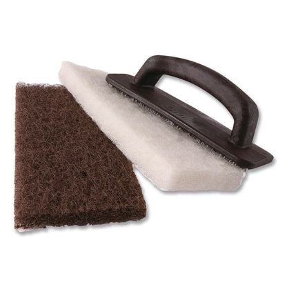 3M™ Doodlebug Utility Pad, 4.62 x 10, Brown, 10/Carton (MMM08004B)