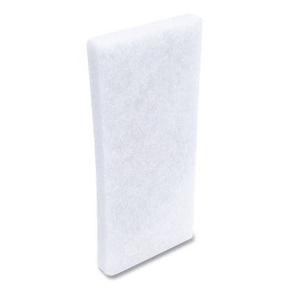 Boardwalk® Fine Grade Utility Pad, 4.62 x 10, White, 10/Carton (BWK401B)