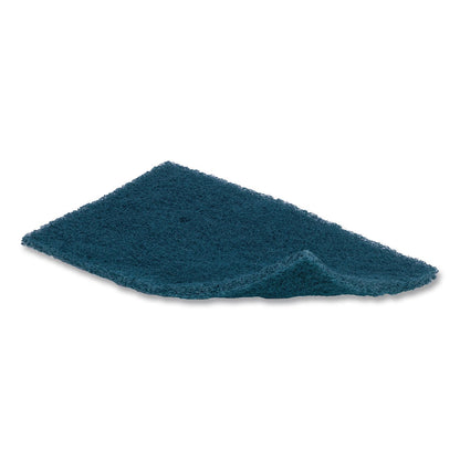 Boardwalk® Medium-Duty Scrub Pad, 4.62 x 10, Blue, 10/Carton (BWK402B)