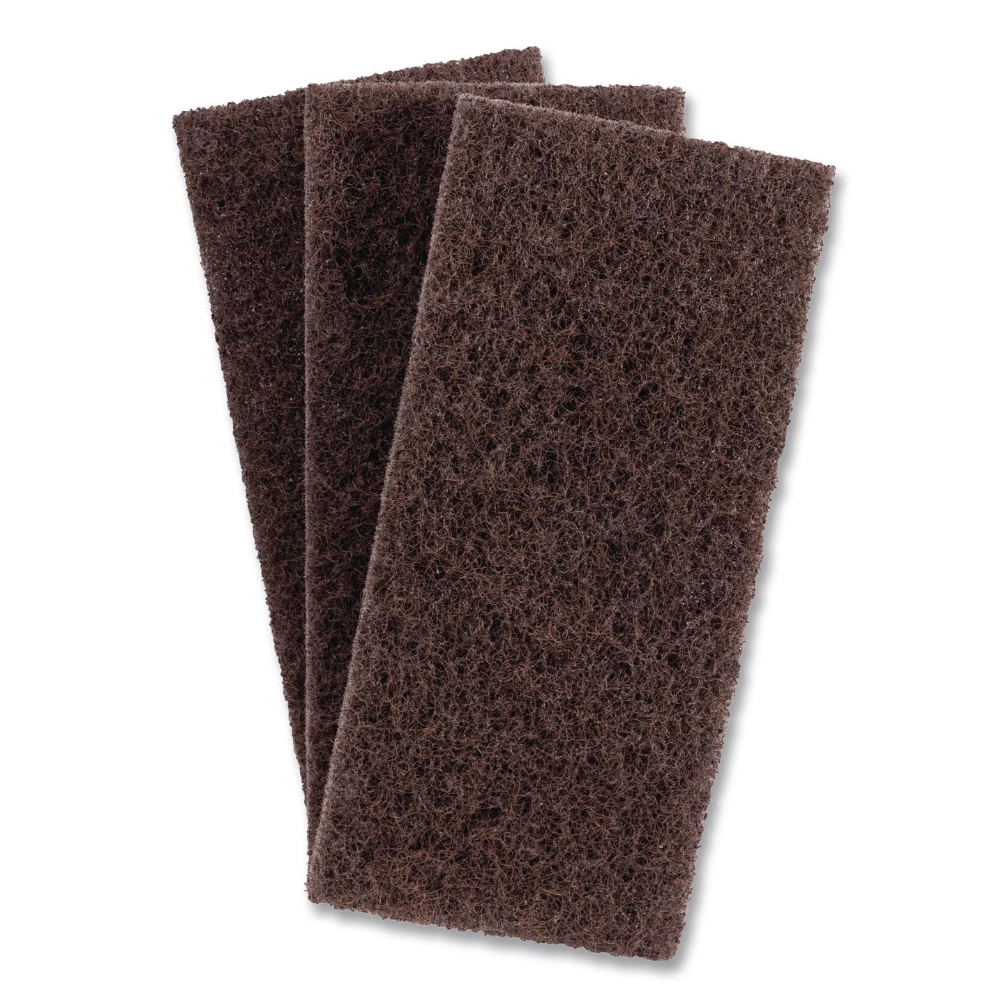 Boardwalk® Heavy-Duty Utility Pad, 4.62 x 10, Brown, 10/Carton (BWK403B)