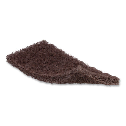 Boardwalk® Heavy-Duty Utility Pad, 4.62 x 10, Brown, 10/Carton (BWK403B)