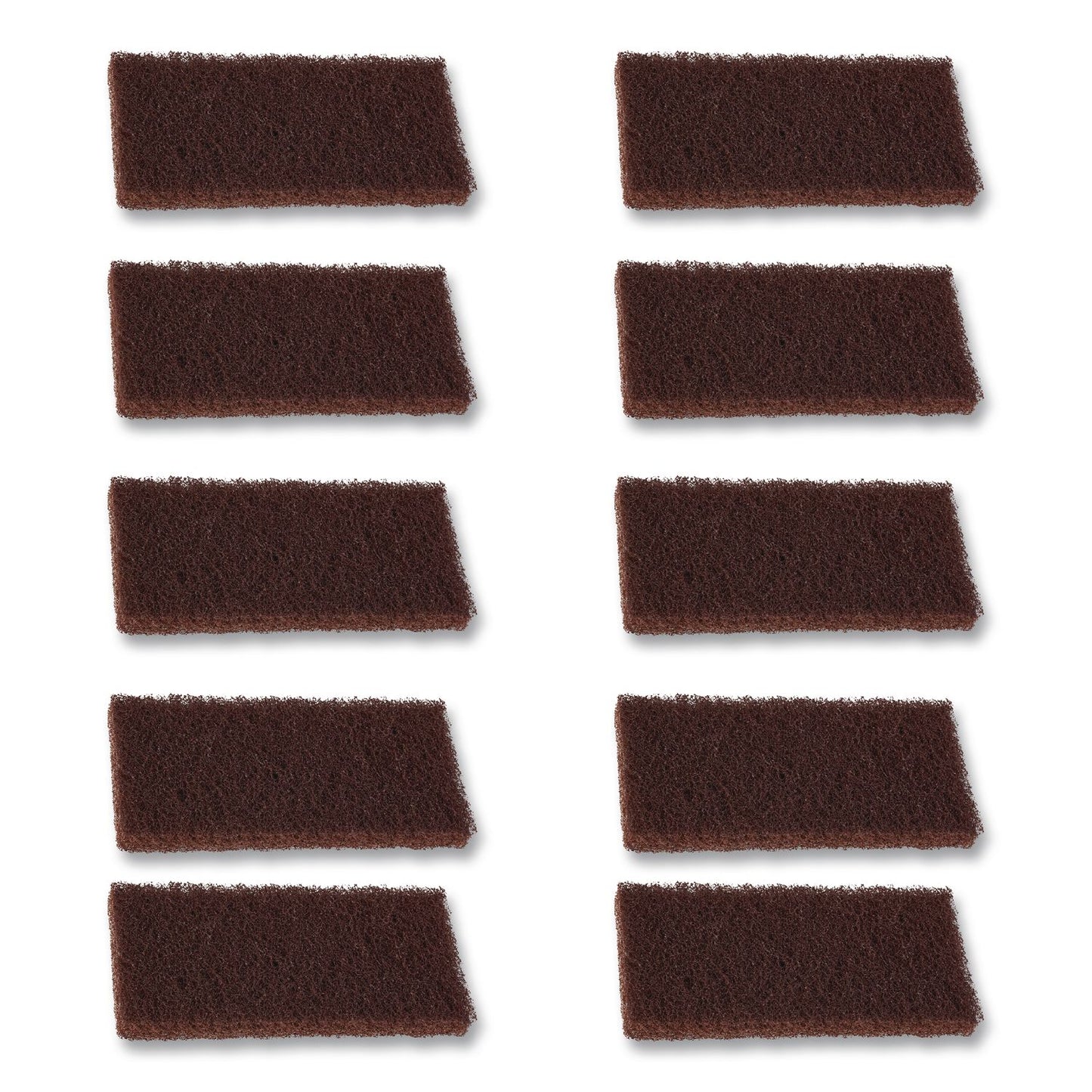 Boardwalk® Heavy-Duty Utility Pad, 4.62 x 10, Brown, 10/Carton (BWK403B)