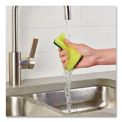 Brillo® Estracell Heavy Duty Scrub Sponge, 4.9 x 2.9, 0.8" Thick, Yellow/Green, 12/Carton (AMY21001)