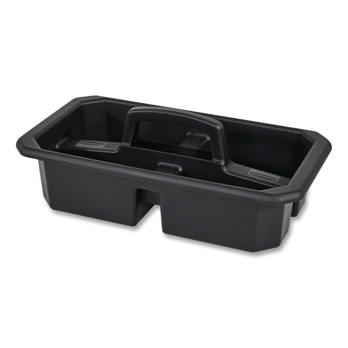 Rubbermaid® Commercial Cleaning Caddy, Compatible with Full Size and Compact Housekeeping Carts, Plastic, Black, 6/Carton (RCP2202586)