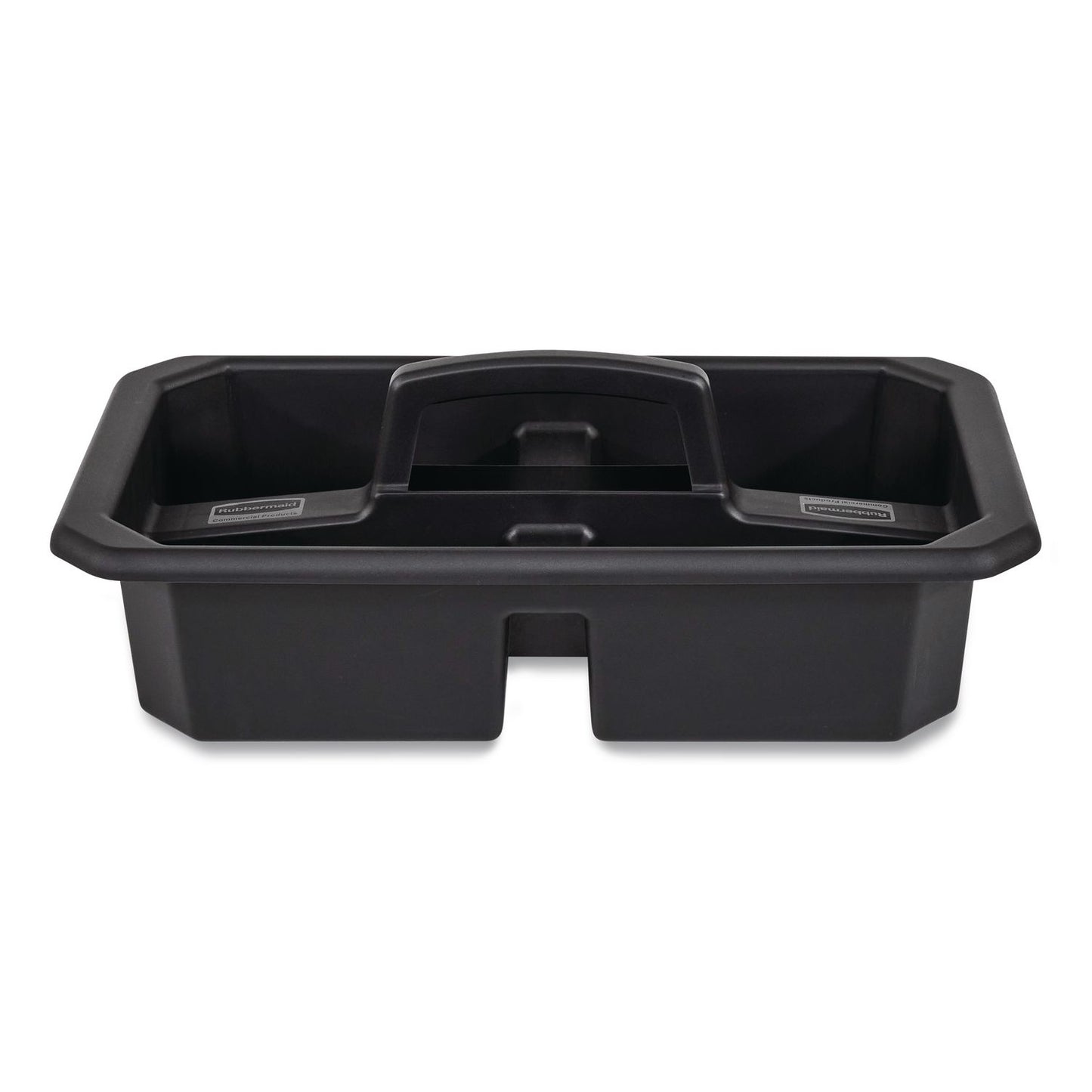 Rubbermaid® Commercial Cleaning Caddy, Compatible with Full Size and Compact Housekeeping Carts, Plastic, Black, 6/Carton (RCP2202586)